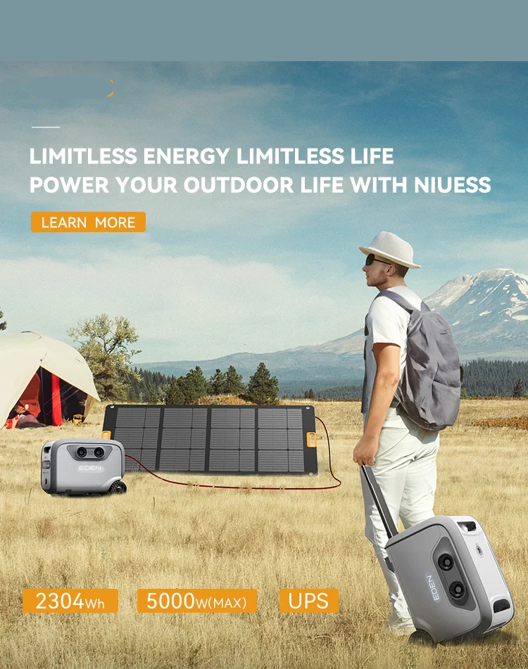 NEO EDEN TECH Solar Generator 700W 1000W 1200W 1500W Outdoor Bank Portable Solar Lifepo4 Portable Power Station