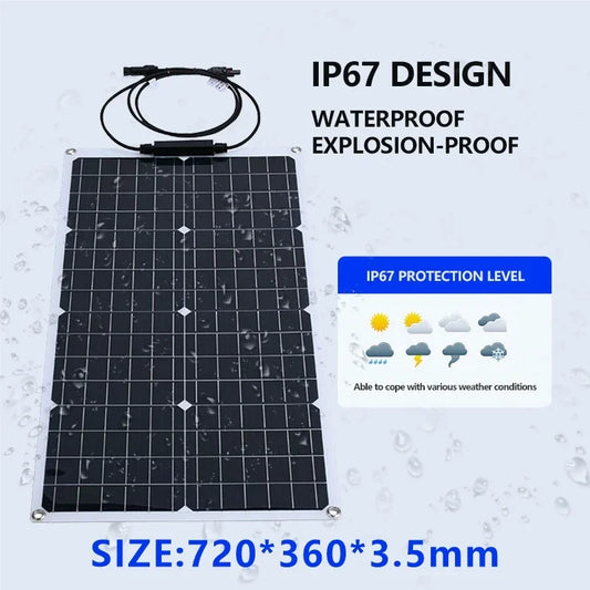 NEO EDEN TECH 2000W Solar Energy System 110V/220V 4000W Solar Panel Inverter Glass 12V Battery Charging Controller For Home/Outdoor Use