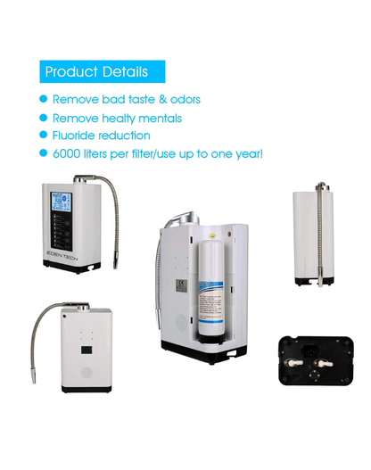 NEO EDEN TECH Alkaline Water Ionizer hydrogen generator Machine Purifier,Produces pH 3.5-10.5 Alkaline Acid water Water Filter system for Home