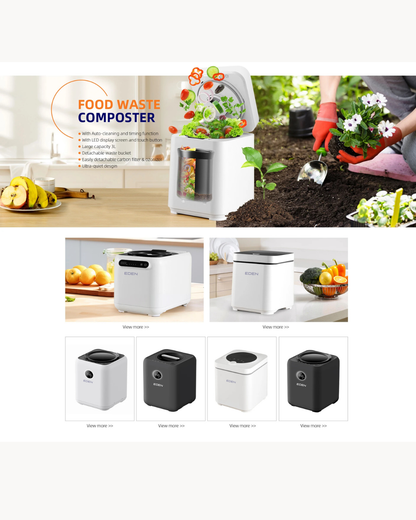 NEO EDEN TECH  Stainless Steel Food Waste Recycling Machine Electric Metal Composter for Kitchen Disposal Garbage Disposals
