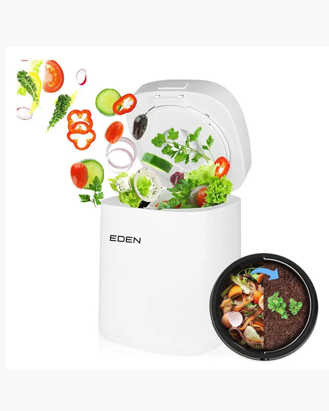 NEO EDEN TECH Kitchen Garbage Disposal Household Composter Electric Waste Food Recycling Machine Composting for Home