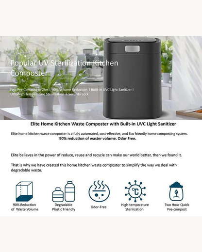 NEO EDEN TECH Kitchen Garbage Disposal Household Composter Electric Waste Food Recycling Machine Composting for Home