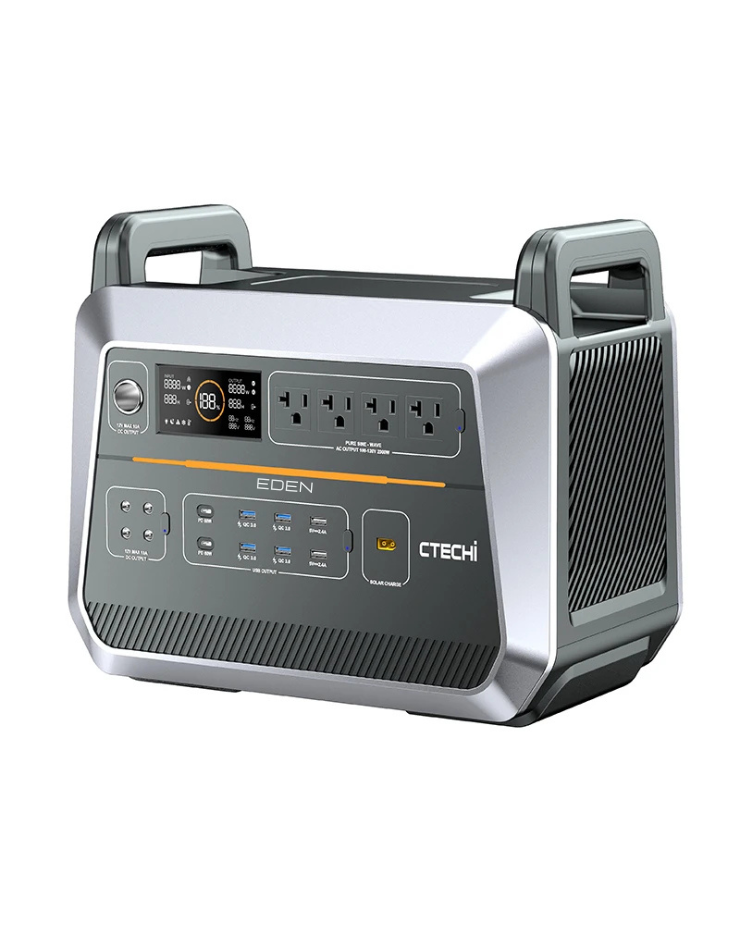NEO EDEN TECH  Emergency Power Supply Quick Charge 2000W 3000W Portable Solar Generator Power Station Home Camping