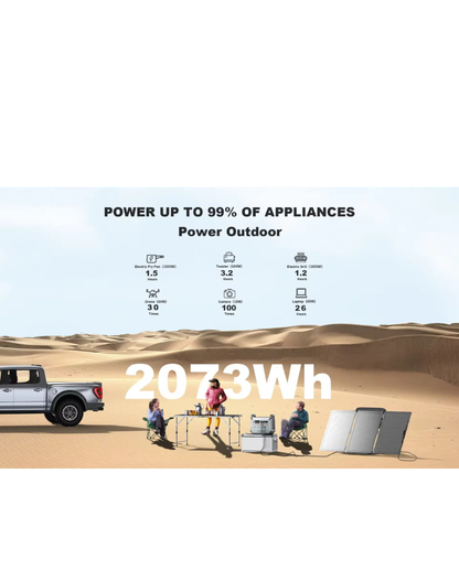 NEO EDEN TECH  Emergency Power Supply Quick Charge 2000W 3000W Portable Solar Generator Power Station Home Camping