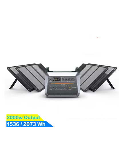 NEO EDEN TECH  Emergency Power Supply Quick Charge 2000W 3000W Portable Solar Generator Power Station Home Camping