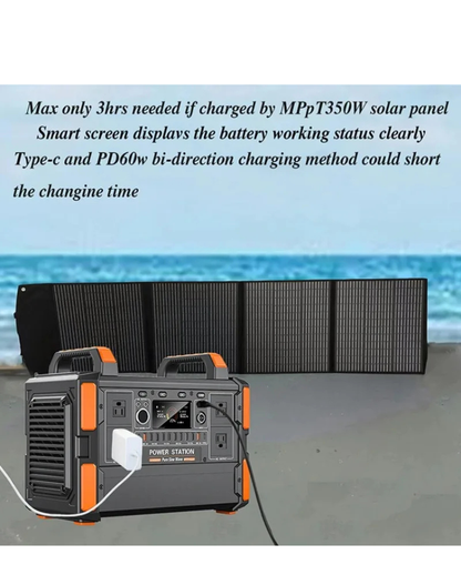NEO EDEN TECH Portable Electric Solar Generator 1000W 110V 220V Power Generator Station Solar Energy System Battery 520W 1200W 2000W 3000W 5KW