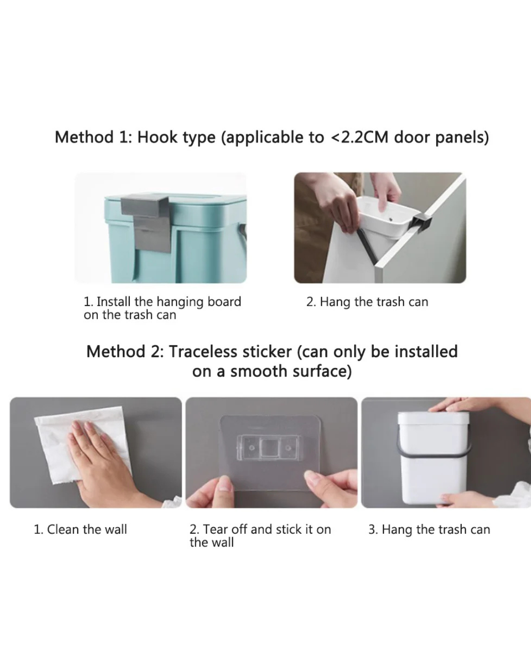 NEO EDEN TECH Small Kitchen Compost Bin 3L Kitchen Waste Bin Household Countertop Container with Lid for Rubbish Composter