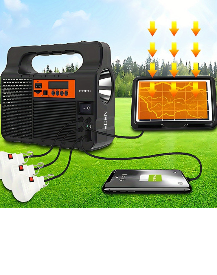 NEO EDEN TECH Solar LED Camping Spotlight Power System