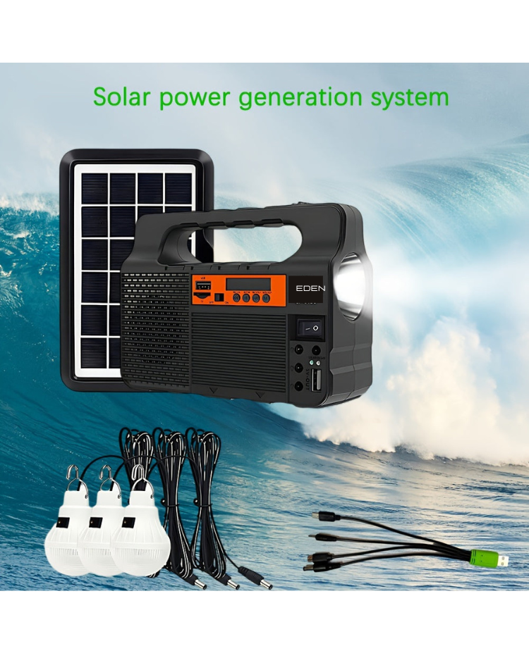 NEO EDEN TECH Solar LED Camping Spotlight Power System