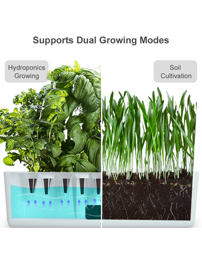 NEO EDEN TECH Hydroponics Growing System Automatic Timing Indoor Garden Kit 9 Pods Height Adjustable 15W LED Grow Lights 2L Water Tank