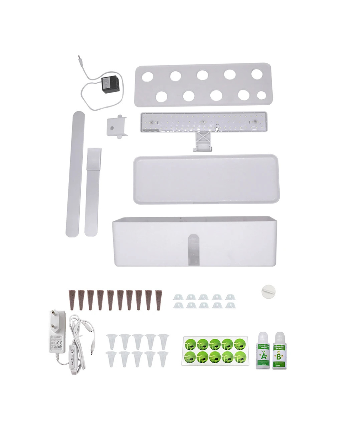 NEO EDEN TECH Hydroponics Growing System Automatic Timing Indoor Garden Kit 9 Pods Height Adjustable 15W LED Grow Lights 2L Water Tank