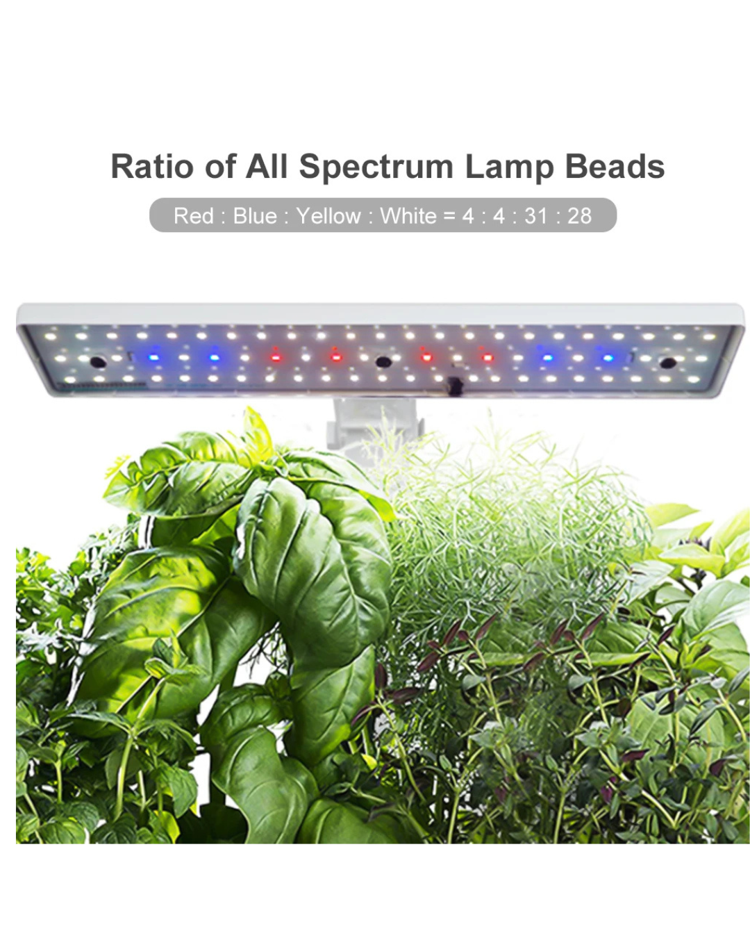 NEO EDEN TECH Hydroponics Growing System Automatic Timing Indoor Garden Kit 9 Pods Height Adjustable 15W LED Grow Lights 2L Water Tank