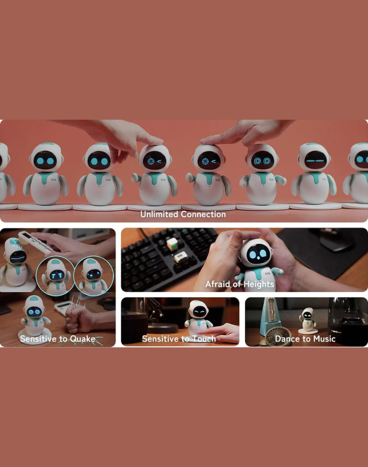 NEO EDEN TECH Smart AI RobotToys with Abundant Emotions Animations Mini Games Your Perfect Desk Touch Interactive Companion