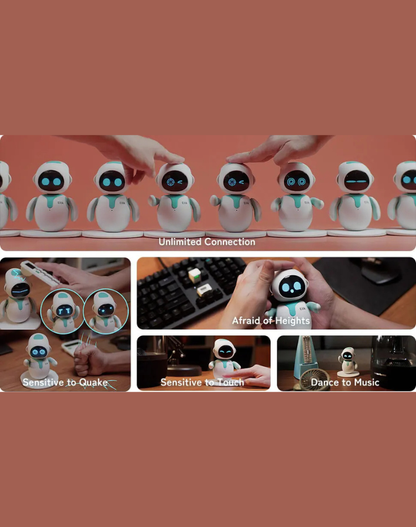 NEO EDEN TECH Smart AI RobotToys with Abundant Emotions Animations Mini Games Your Perfect Desk Touch Interactive Companion