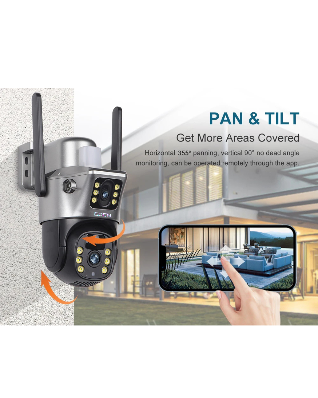 NEO EDEN TECH 4G / WiFi Solar Camera Dual Lenses Outdoor 8MP 4K Low Power Battery IP Camera PIR Night Vision V380 Pro CCTV Security Protection