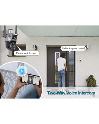 NEO EDEN TECH 4G / WiFi Solar Camera Dual Lenses Outdoor 8MP 4K Low Power Battery IP Camera PIR Night Vision V380 Pro CCTV Security Protection