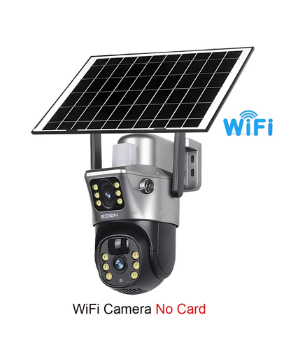 NEO EDEN TECH 4G / WiFi Solar Camera Dual Lenses Outdoor 8MP 4K Low Power Battery IP Camera PIR Night Vision V380 Pro CCTV Security Protection