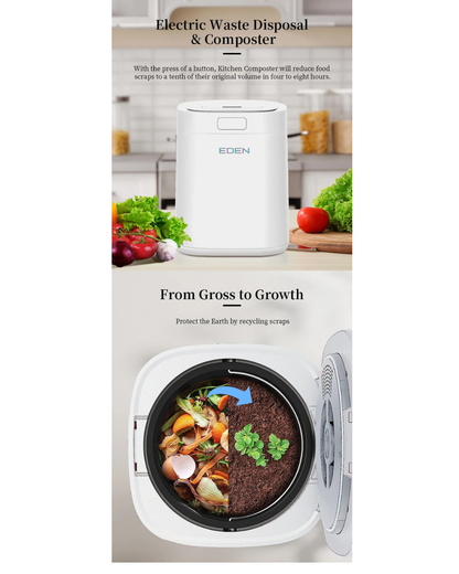 NEO EDEN TECH Kitchen Garbage Disposal Household Composter Electric Waste Food Recycling Machine Composting for Home