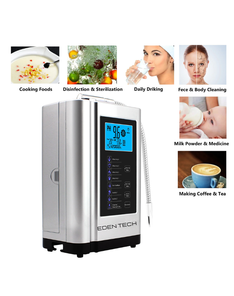 NEO EDEN TECH Alkaline Water Ionizer hydrogen generator Machine Purifier,Produces pH 3.5-10.5 Alkaline Acid water Water Filter system for Home