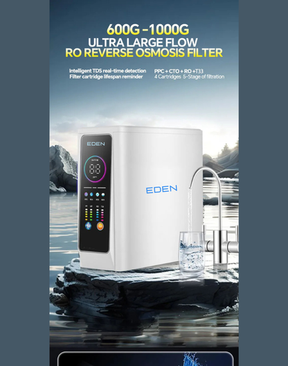NEO EDEN TECH water purifier, household direct drinking machine, kitchen tap water reverse osmosis filtration 2024 new Pro600-1000G