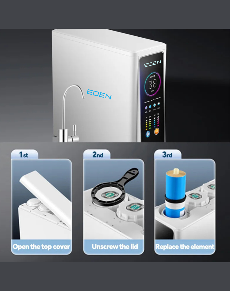 NEO EDEN TECH water purifier, household direct drinking machine, kitchen tap water reverse osmosis filtration 2024 new Pro600-1000G