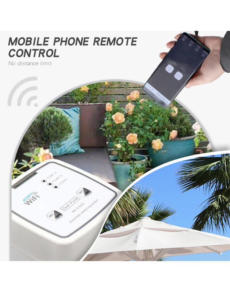 NEO EDEN TECH WIFI Intelligent Watering Device Double Pump Timed Automatic Drip Irrigation System Remote APPController for Garden Plant Flower