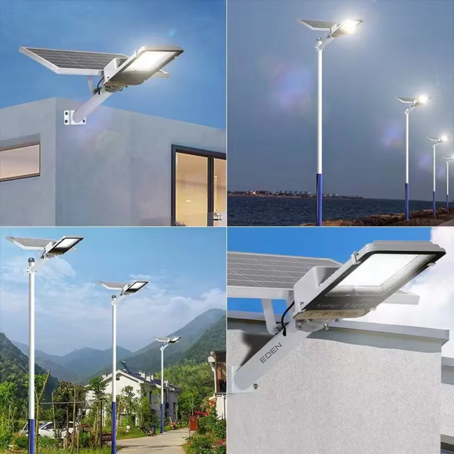 NEO EDEN TECH Aluminum 8000mah High Power Solar Light Outdoor Solar Street Light Waterproof Street Light For Garage Garden Terrace wall lamp