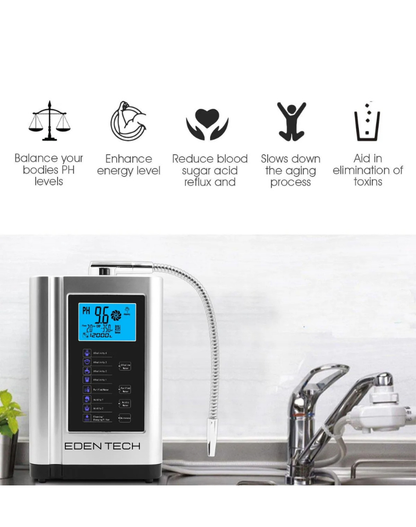 NEO EDEN TECH Alkaline Water Ionizer hydrogen generator Machine Purifier,Produces pH 3.5-10.5 Alkaline Acid water Water Filter system for Home