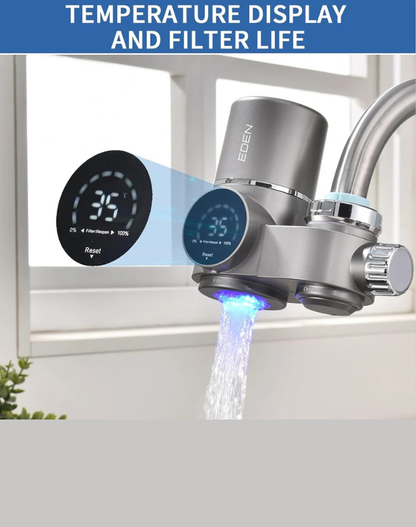 NEO EDEN TECH Faucet Water Filter, LED Display Water Purifier to Reduce Lead, Chlorine & Heavy Metals, Sink Water Filter