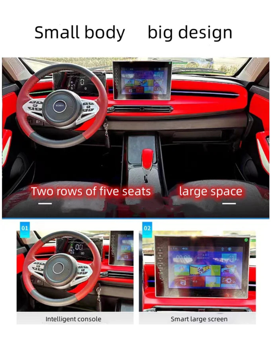 NEO EDEN Motors 3500W Mini Electric Car  Design Four-Seater  Electric Car