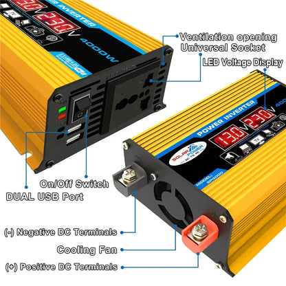 NEO EDEN TECH 2000W Solar Energy System 110V/220V 4000W Solar Panel Inverter Glass 12V Battery Charging Controller For Home/Outdoor Use