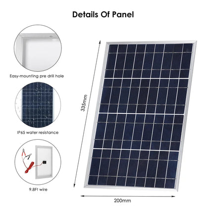 NEO EDEN TECH  300W/600W Solar Panel Kit Complete 12V Polycrystalline USB Power Portable Outdoor Rechargeable Solar Cell Solar Generator