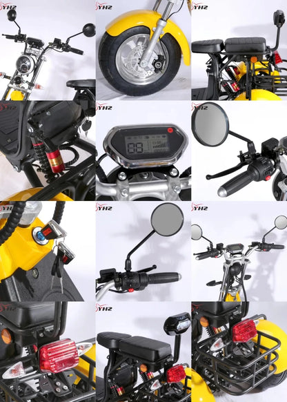 NEO EDEN MOTORS Warehouse Door-to-door Delivery EEC Electric Motorcycle 3 Wheels Citycoco 2000W Trike on Sale