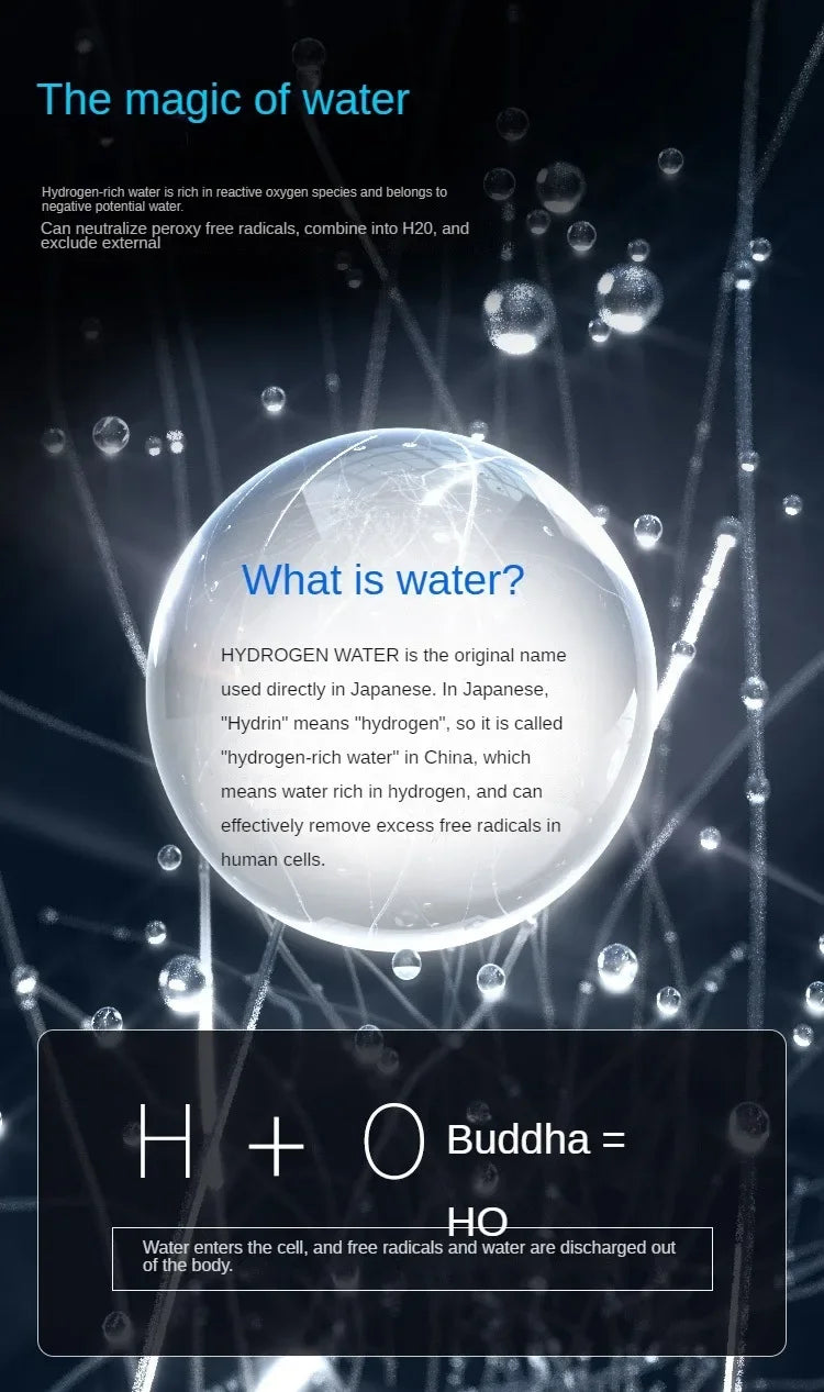 NEO EDEN TECH 100-240V 2L Electric Hydrogen Rich Water Kettle Water Ionizer Machine Water filter Drink Hydrogen Water Generator