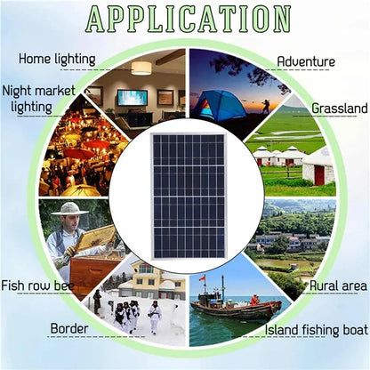 NEO EDEN TECH  300W/600W Solar Panel Kit Complete 12V Polycrystalline USB Power Portable Outdoor Rechargeable Solar Cell Solar Generator