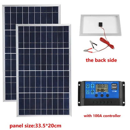 NEO EDEN TECH  300W/600W Solar Panel Kit Complete 12V Polycrystalline USB Power Portable Outdoor Rechargeable Solar Cell Solar Generator