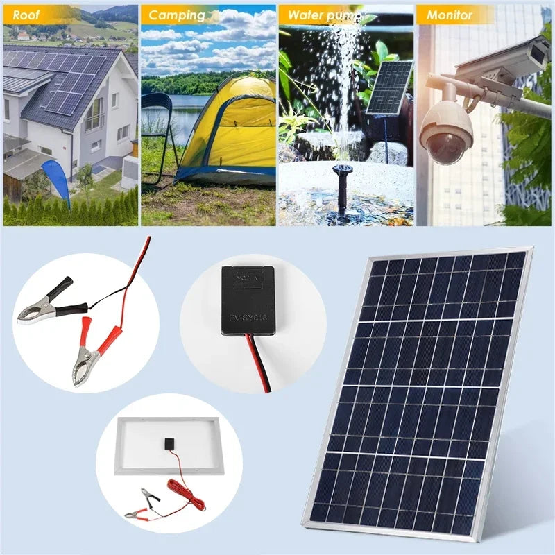 NEO EDEN TECH  300W/600W Solar Panel Kit Complete 12V Polycrystalline USB Power Portable Outdoor Rechargeable Solar Cell Solar Generator