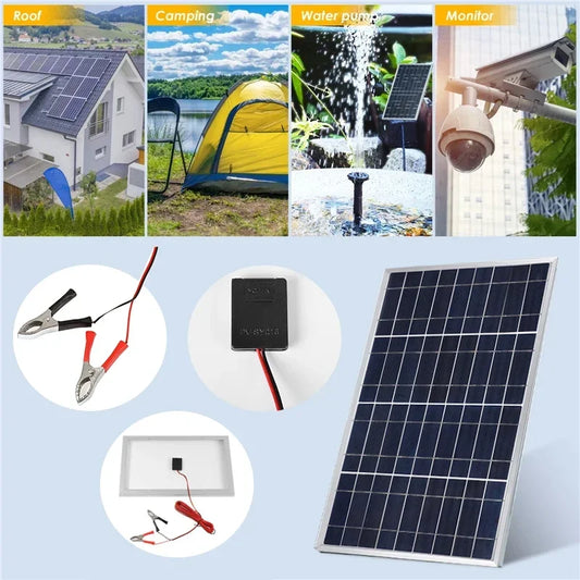 NEO EDEN TECH  300W/600W Solar Panel Kit Complete 12V Polycrystalline USB Power Portable Outdoor Rechargeable Solar Cell Solar Generator