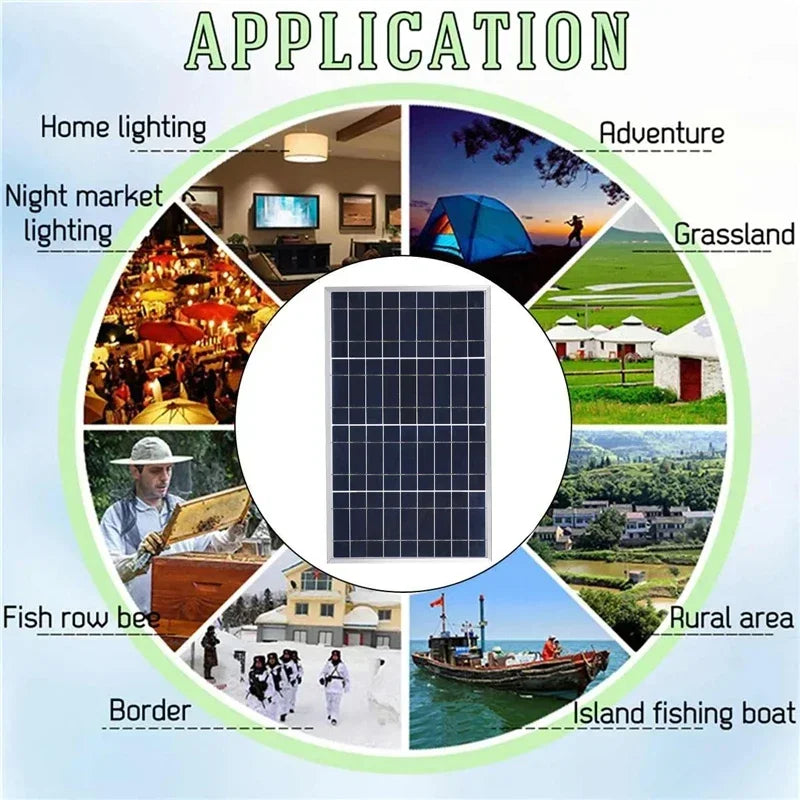 NEO EDEN TECH  300W/600W Solar Panel Kit Complete 12V Polycrystalline USB Power Portable Outdoor Rechargeable Solar Cell Solar Generator