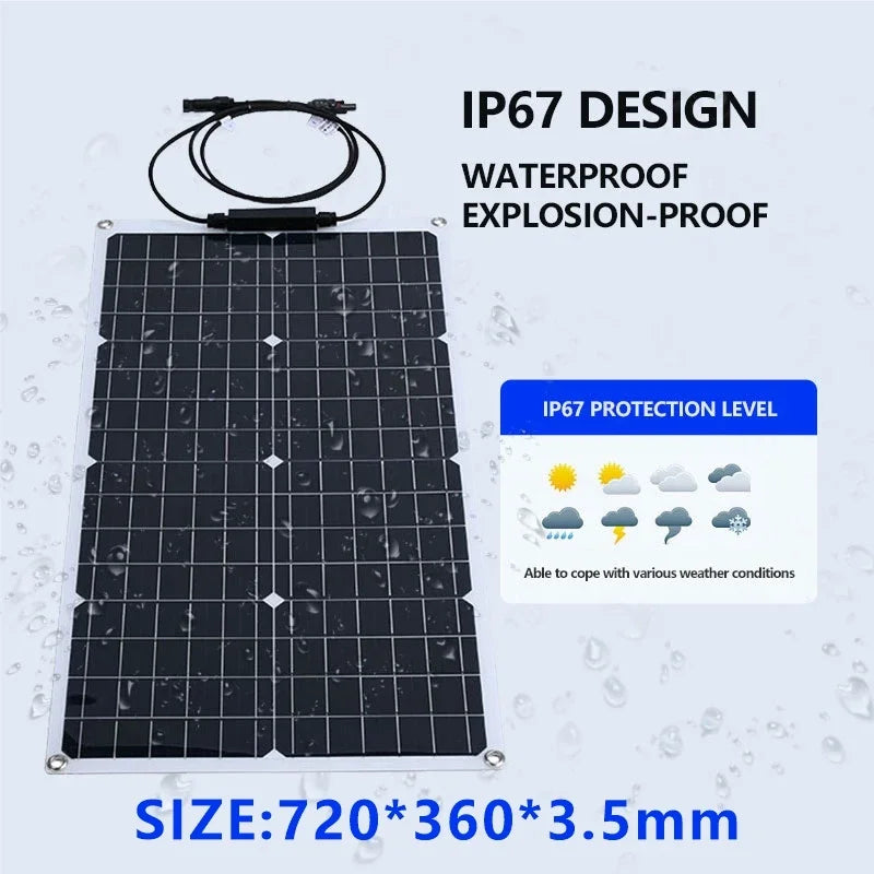 NEO EDEN TECH 2000W Solar Energy System 110V/220V 4000W Solar Panel Inverter Glass 12V Battery Charging Controller For Home/Outdoor Use
