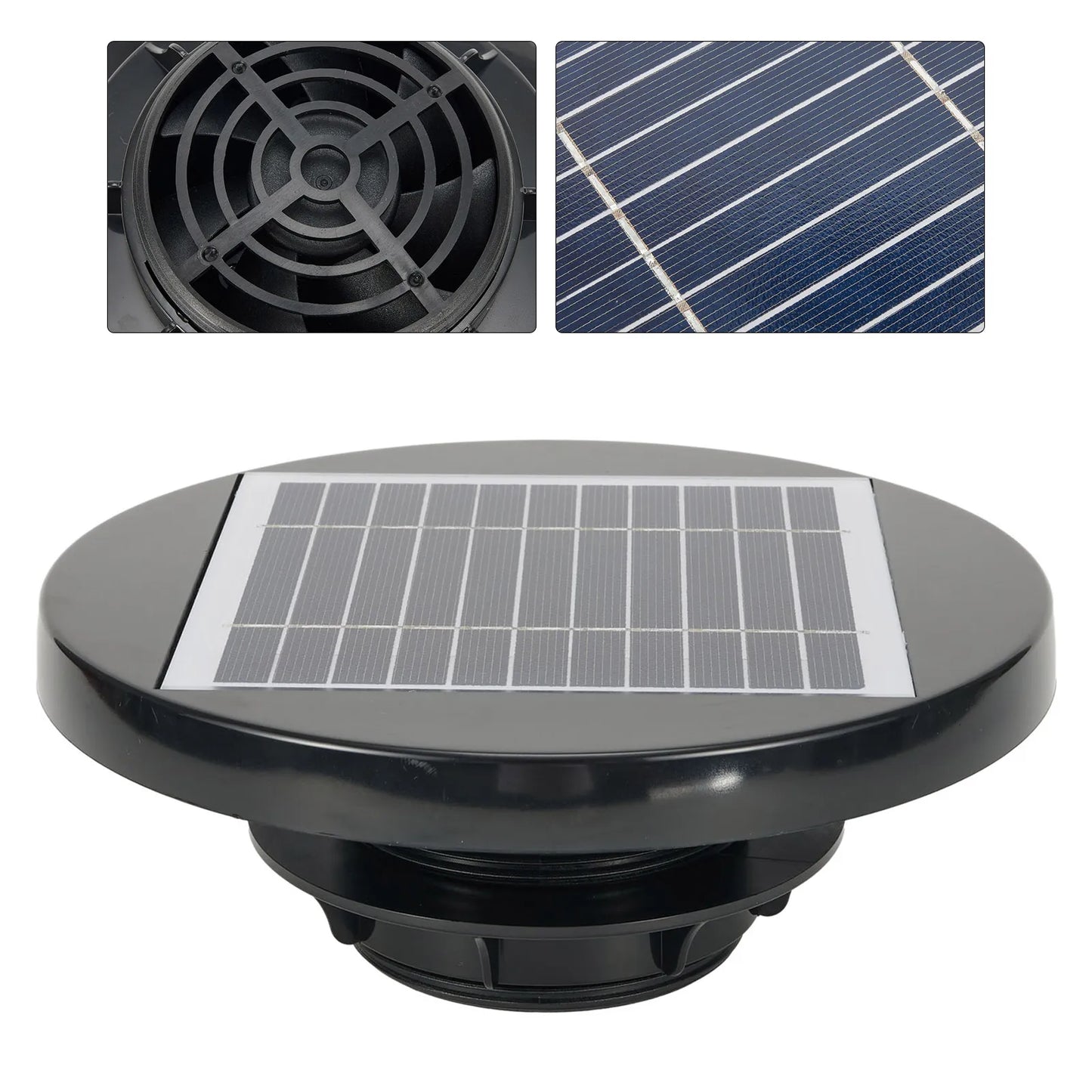 NEO EDEN TECH 1 Pcs Solar Powered Roofs Fan Polycrystalline 5.5V 2.5W For Boat RV Greenhouse Shed Caravan Garden Shed Toilets Roof